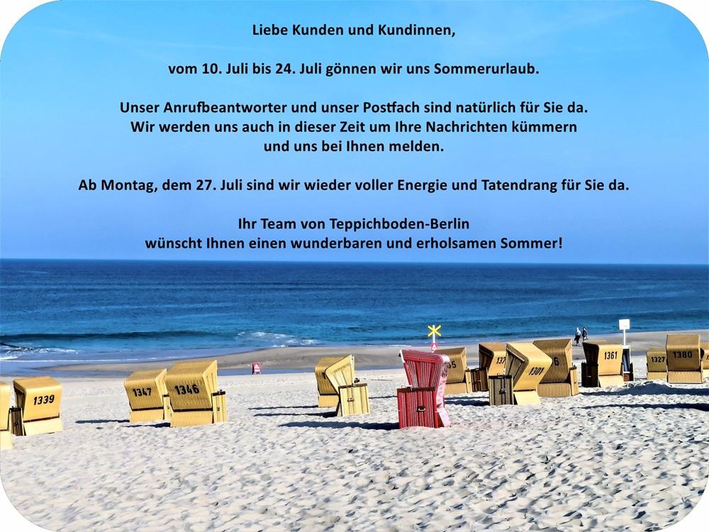 Sommerurlaub 10.07. bis 27.07.2026